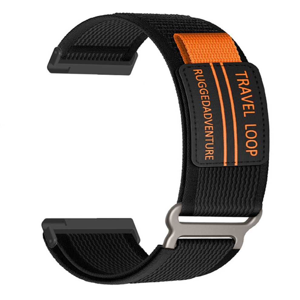 (Black) 24Mm Nylon Strap For Coros Nomad / Suunto Spartan Sport Wrist Hr Baro / Suunto 7 / 9 / D5i / Traverse Magic Tape Watch B Black 6914292741388