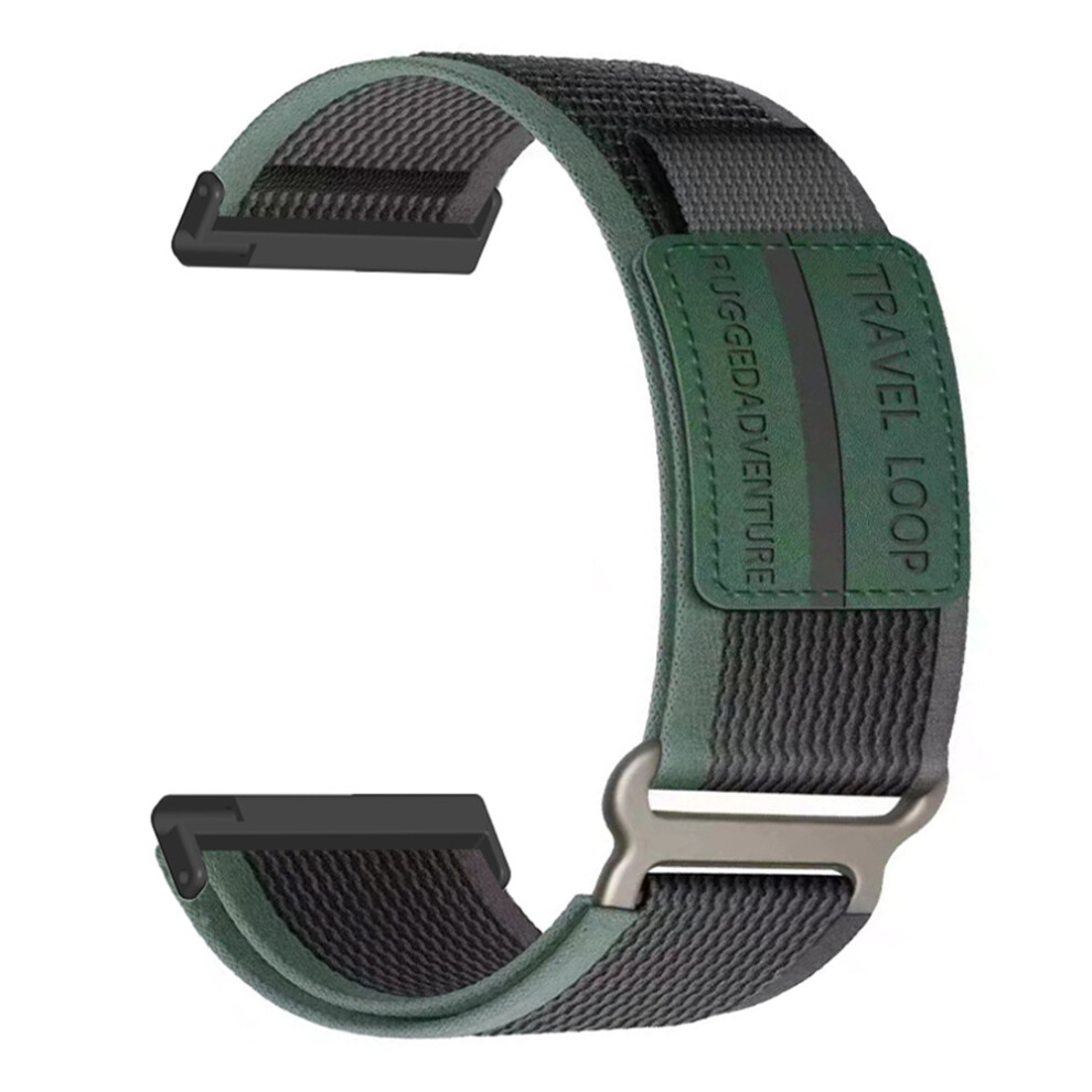 (Green / Black) 24Mm Nylon Strap For Coros Nomad / Suunto Spartan Sport Wrist Hr Baro / Suunto 7 / 9 / D5i / Traverse Magic Tape Watch B Green,Black 6914295939492