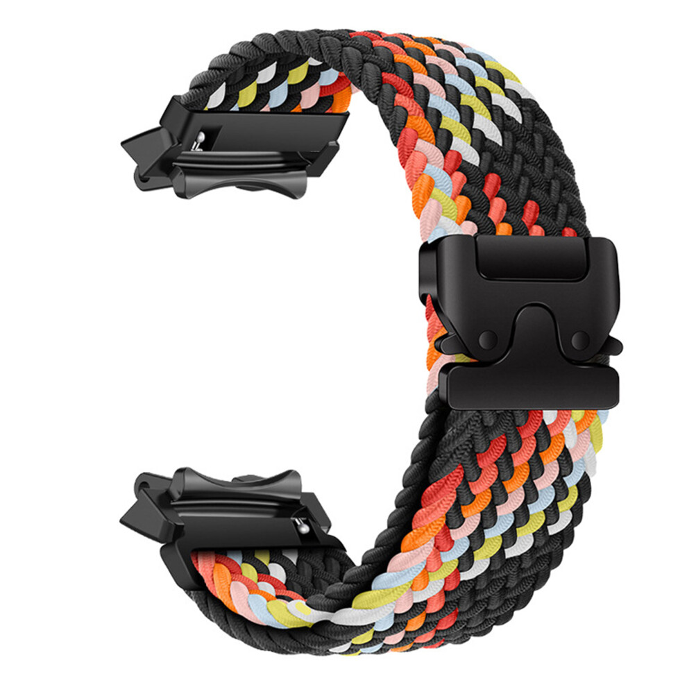 ( Colorful) Replacement Strap For Huami Amazfit T-Rex 3 / T-Rex 2 Parachute Buckle Braided Elastic Nylon Watch Band Black 6914294552418