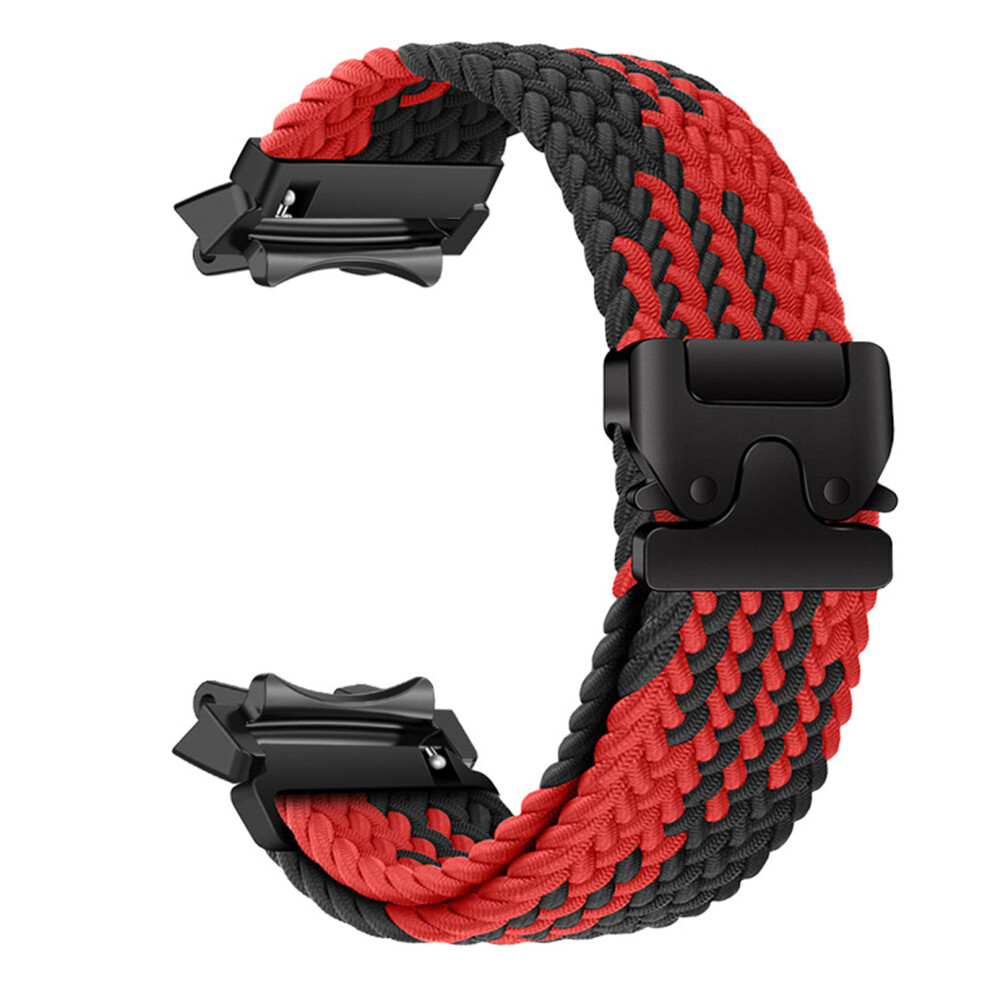 (Black / Red) Replacement Strap For Huami Amazfit T-Rex 3 / T-Rex 2 Parachute Buckle Braided Elastic Nylon Watch Band Black,Red 6914290486687