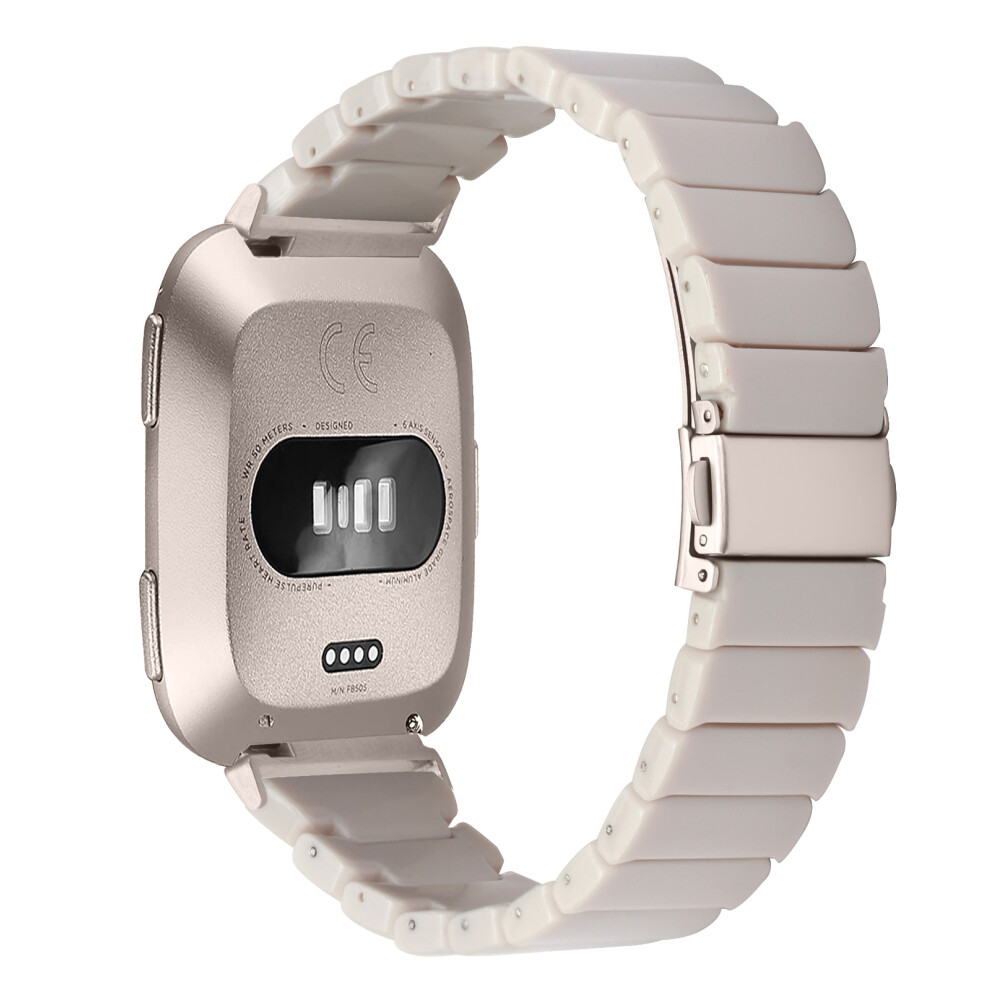 (Starlight / Starlight Buckle) Watch Band For Fitbit Versa / Versa Lite / Versa 2 1-Bead Acrylic Resin Waterproof Bracelet 6914296474541