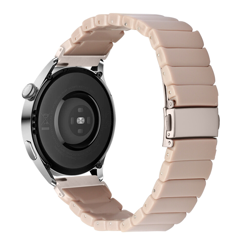 (Oatmeal / Starlight Buckle) Watch Band For Samsung Galaxy Watch3 45Mm / Watch 46Mm / Gear S3 Classic / Gear S3 Frontier 1-Bead Acrylic Resin Water 6914299534358