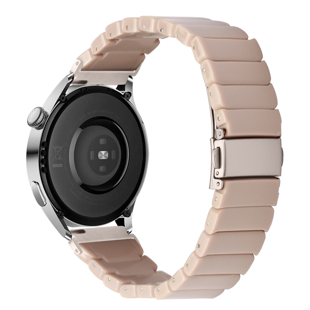 (Oatmeal / Starlight Buckle) 22Mm Watch Band For Huawei Watch 5 46Mm / Gt 5 Pro 46Mm / Gt 5 46Mm 1-Bead Acrylic Resin Waterproof Bracelet 6914293713414