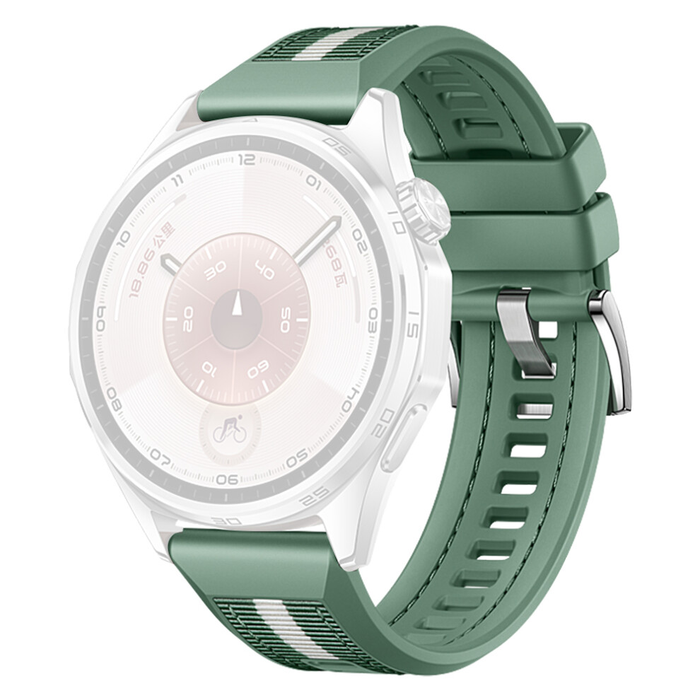 (Green) 22Mm Watch Band For Huawei Watch Gt 6 Pro 46Mm / Gt 6 46Mm / Gt 5 Pro 46M Nylon Woven Silicone Wrist Strap Green 6914293017611