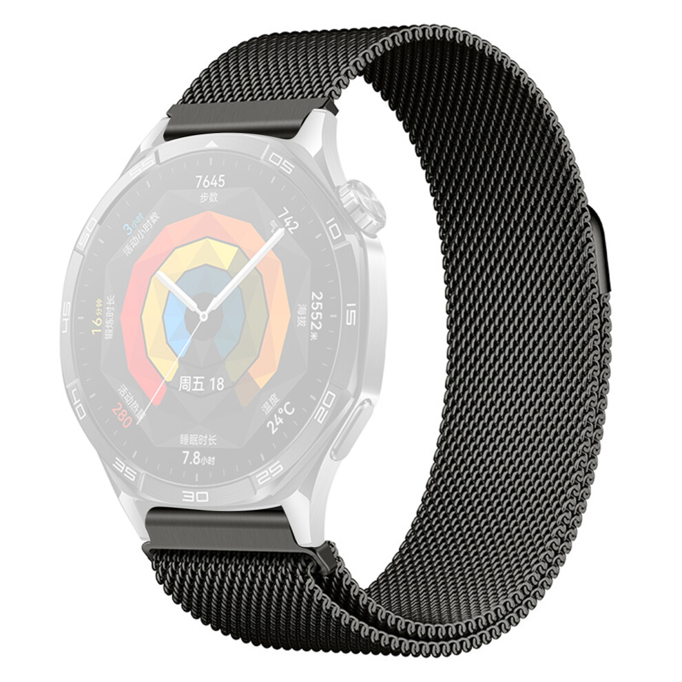 (Titanium ) 22Mm Milanese Magnetic Strap For Huawei Watch Gt 5 Pro / 5 / 4 46Mm / Samsung Galaxy Watch3 45Mm Push Button Quick Relea Grey 6914299000747
