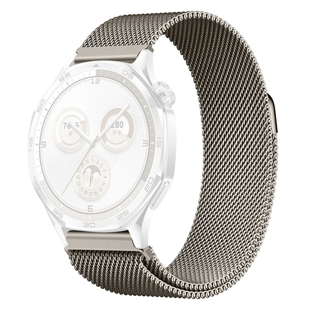 (Titanium) 22Mm Milanese Magnetic Strap For Huawei Watch Gt 5 Pro / 5 / 4 46Mm / Samsung Galaxy Watch3 45Mm Push Button Quick Relea 6914291417888