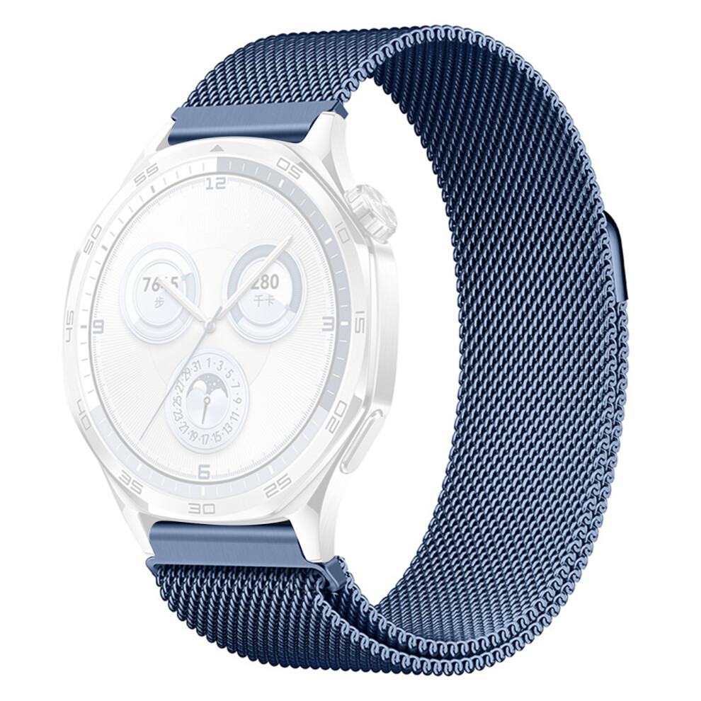 (Blue) 22Mm Milanese Magnetic Strap For Huawei Watch Gt 5 Pro / 5 / 4 46Mm / Samsung Galaxy Watch3 45Mm Push Button Quick Relea Blue 6914295770743