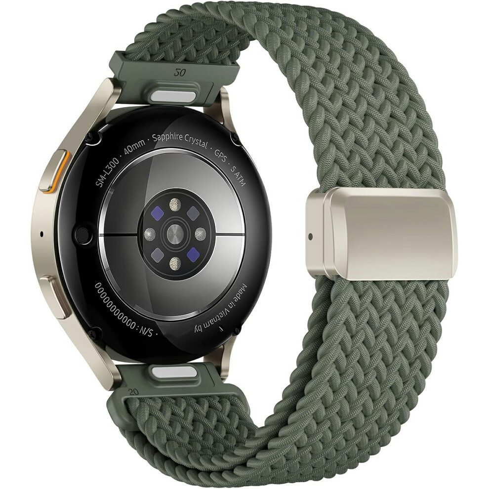 (Olive ) 22Mm Quick Release Magnetic Strap For Samsung Galaxy Watch3 45Mm / Watch 46Mm / Gear S3 Classic / S3 Frontier Nylon Wove Green 6914294232167
