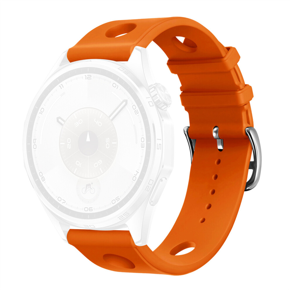 (Orange) 20Mm Silicone Watch Band For Huawei Watch Gt 3 42Mm / Samsung Galaxy Watch7 40Mm / 44Mm Holes Design Wrist Strap With Pi Orange 6914292758195