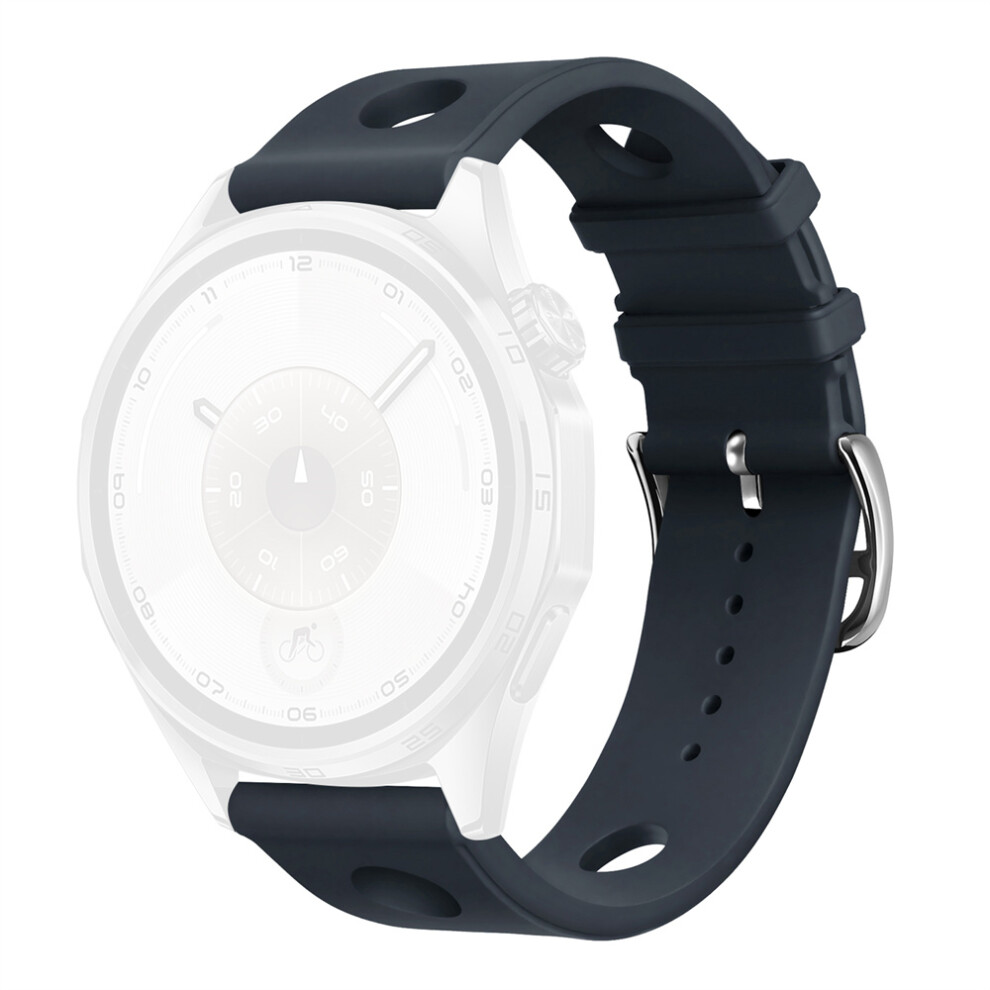 (Midnight) 22Mm Silicone Watch Band For Huawei Watch Gt 6 46Mm / Gt 5 46Mm / Gt 5 Pro 46Mm Holes Design Wrist Strap With Pin Buckle 6914299182634