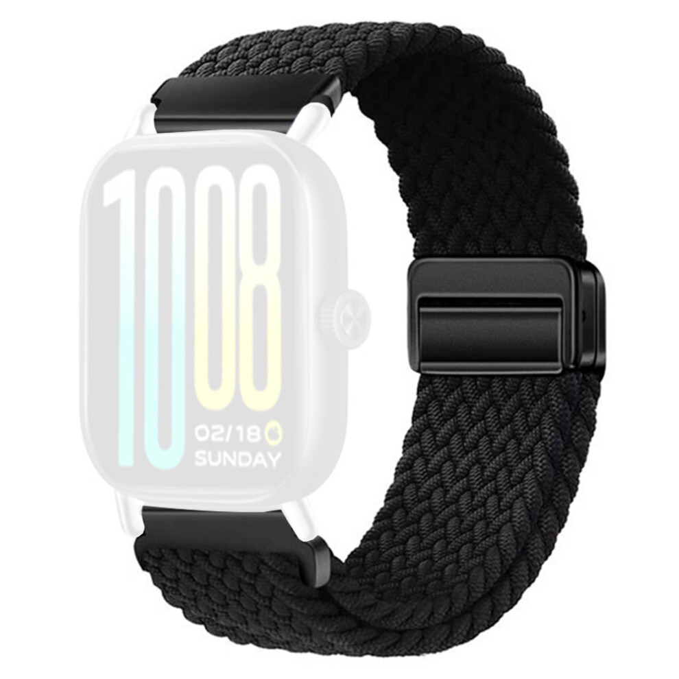 (Black) Braided Nylon Watch Band For Vivo Watch Gt / Iqoo Watch Gt Replacement Strap With Magnetic Buckle Black 6914297523286