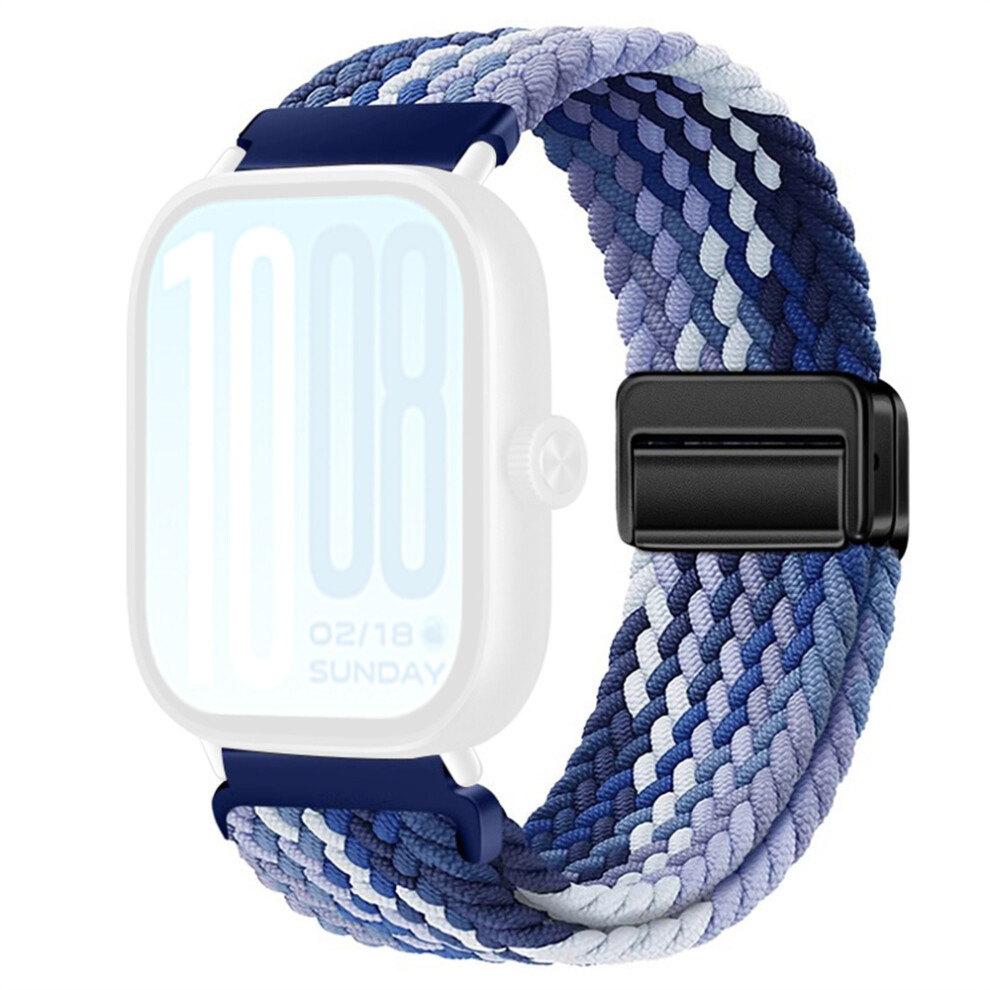 (Blue) Braided Nylon Watch Band For Vivo Watch Gt / Iqoo Watch Gt Replacement Strap With Magnetic Buckle Blue 6914298452288