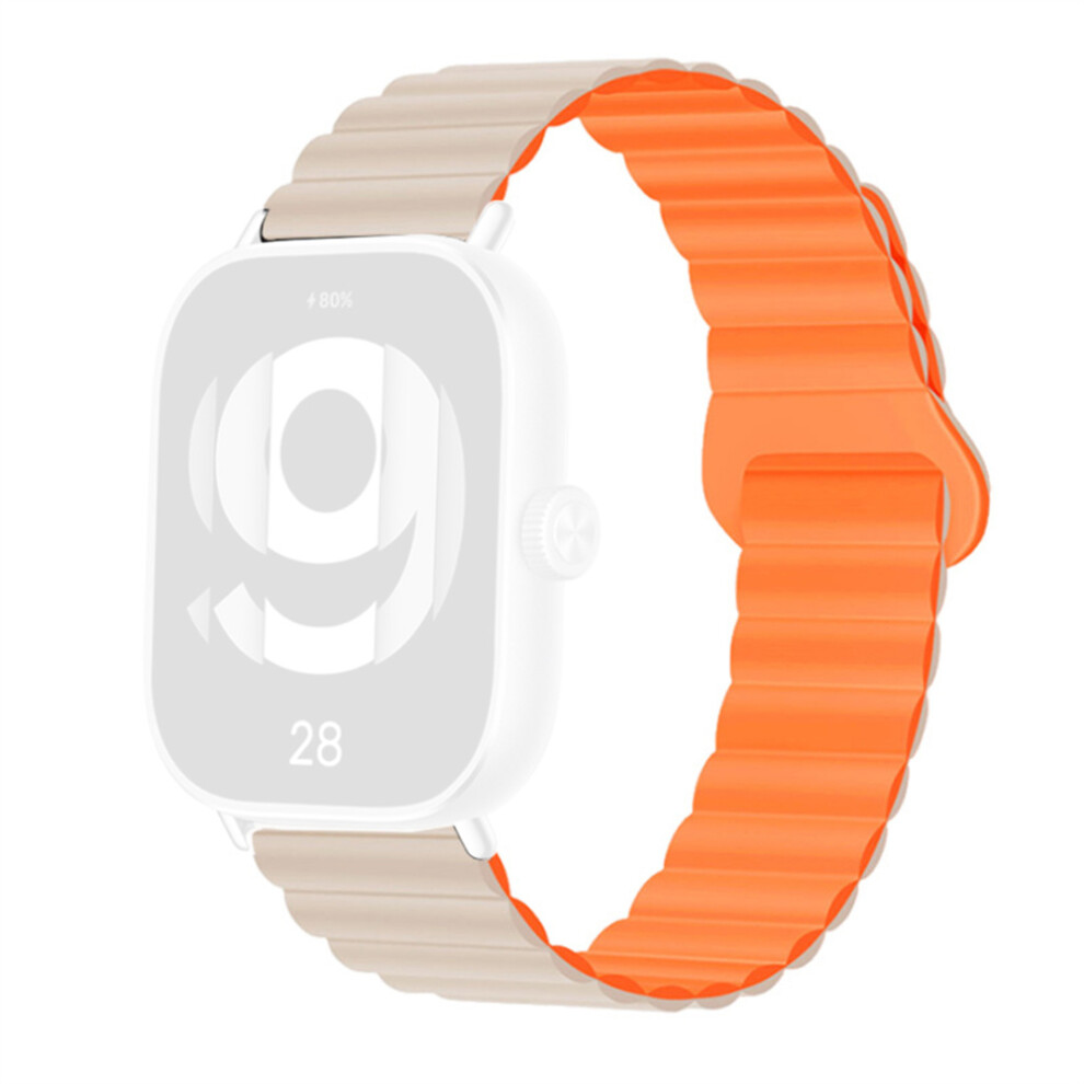 (Starlight / ) For Vivo Watch Gt 2 / Iqoo Watch Gt 2 Silicone Strap Magnetic Reverse Buckle Watch Band Orange 6914298016800