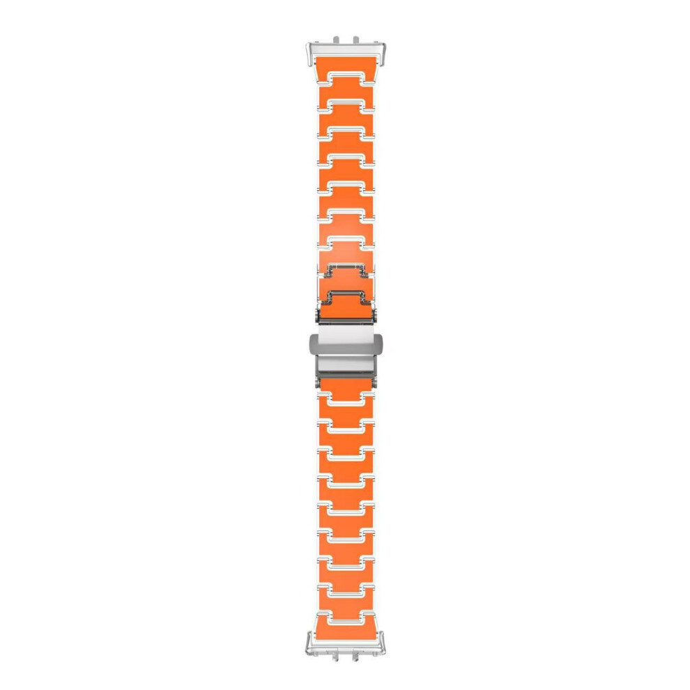 (Orange) Lucky Color Design Watch Band For Samsung Galaxy Fit3 Replacement Pc Strap With Stainless Steel Buckle Orange 6914291562212