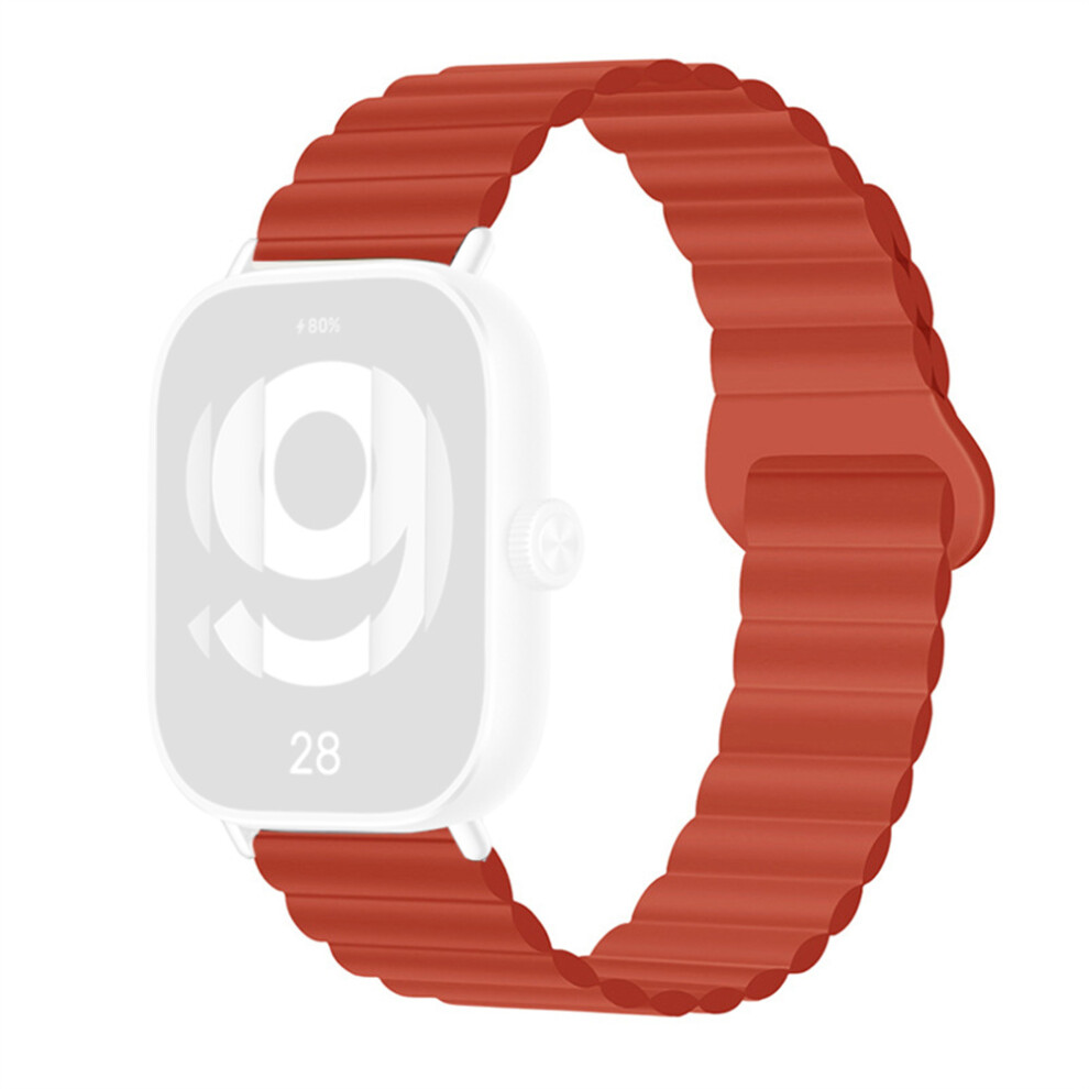 (Orangered) For Vivo Watch Gt / Iqoo Watch Gt Silicone Strap Magnetic Reverse Buckle Watch Band 6914293435774