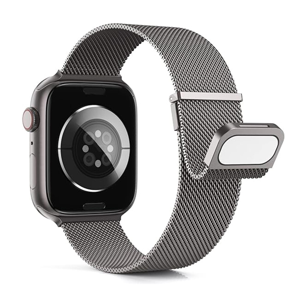 (Grey) Magnetic Strap For Apple Watch Series 11 10 42Mm / 9 8 7 41Mm / Se3 Se2 Se 6 5 4 40Mm / 3 2 1 38Mm Milanese Loop S Grey 6914298005682
