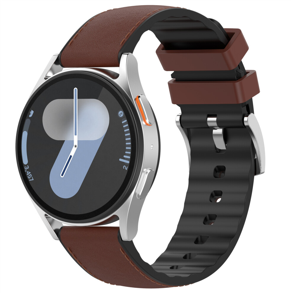 (Brown) 22Mm Pu + Silicone Strap For Garmin Forerunner 570 47Mm / Forerunner 970 / 265 / 255 Replacement Watch Bands Brown 6914292405136