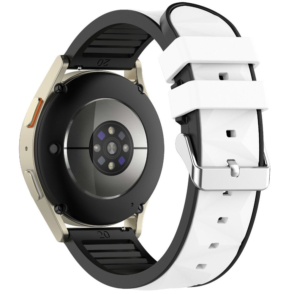 (White / Black) 22Mm Dual Color Watch Strap For Samsung Galaxy Watch3 45Mm / Watch 46Mm / Gear S3 Classic / S3 Frontier Adjustable Silic White,Black 6914290596843