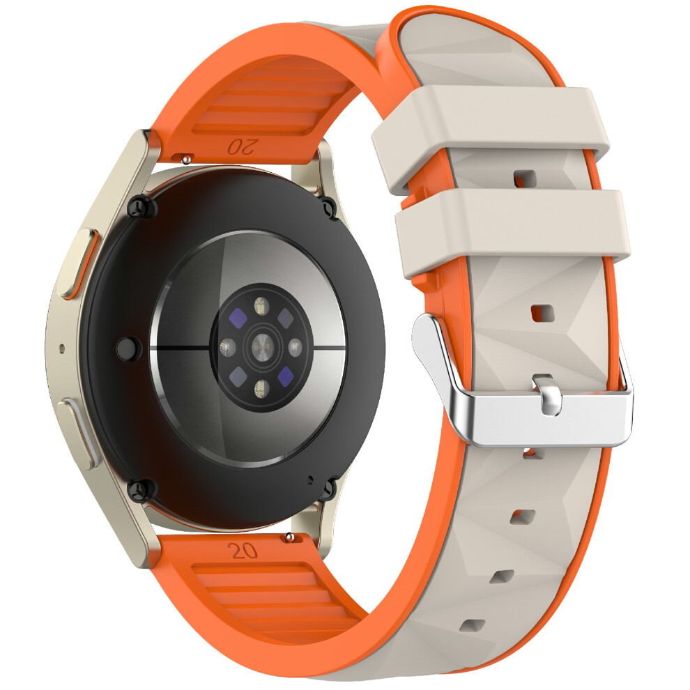 (Starlight / ) 22Mm Dual Color Watch Strap For Samsung Galaxy Watch3 45Mm / Watch 46Mm / Gear S3 Classic / S3 Frontier Adjustable Silic Orange 6914292254543
