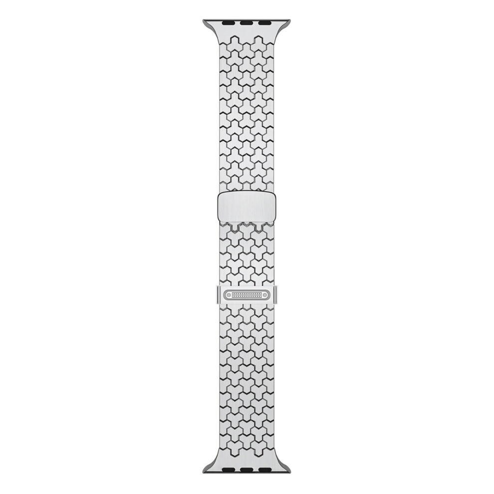 (Silver) Y-Type Dual Magnetic Strap For Apple Watch Series 11 10 42Mm / 9 8 7 41Mm / Se3 Se2 Se 6 5 4 40Mm / 3 2 1 38Mm Sta Silver 6914299058212
