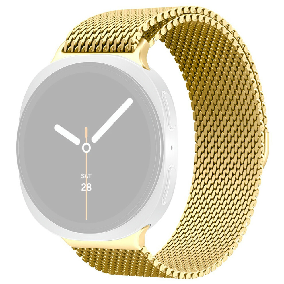 (Gold) 22Mm Watch Band For Samsung Galaxy Watch8 44Mm / 40Mm / Watch8 Classic 46Mm Magnetic Stainless Steel Electroplating Gold 6914297000794