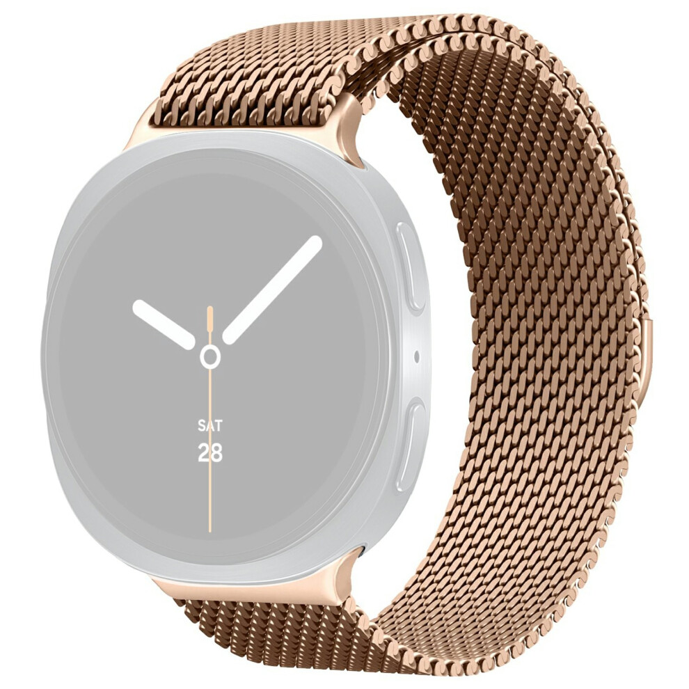 (Rose ) 22Mm Watch Band For Samsung Galaxy Watch8 44Mm / 40Mm / Watch8 Classic 46Mm Magnetic Stainless Steel Electroplating Gold 6914294922907