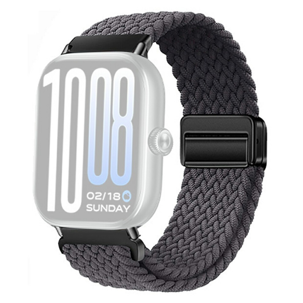 (Space ) For Honor Watch X5 Braided Nylon Watch Band Replacement Strap With Magnetic Buckle Grey 6914296178821