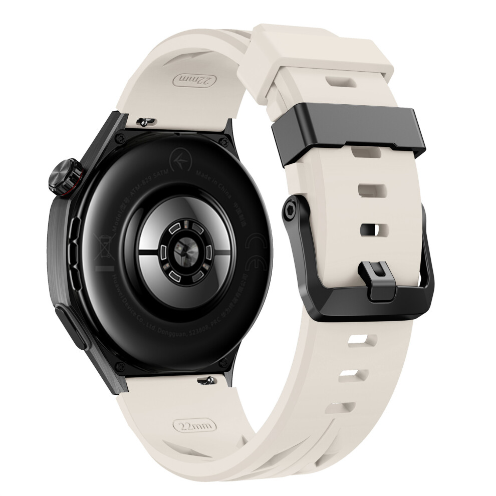(Starlight) 22Mm Groove Design Silicone Strap For Samsung Galaxy Watch3 45Mm / Watch 46Mm / Huawei Watch Gt 6 46Mm Multi Hole Adjust 6914292611551