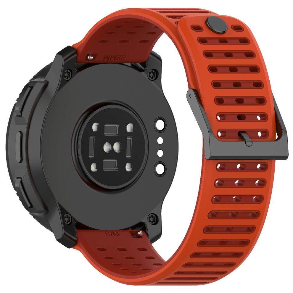 (Orange) For Suunto Vertical 2 Dual Color Silicone Band Multi Hole Design Adjustable Watch Strap Orange 6914290056187