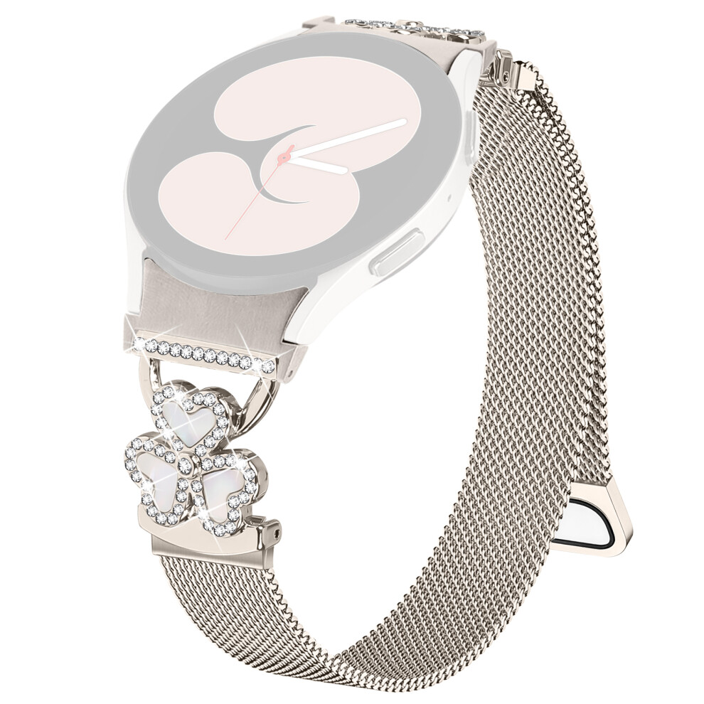 (Starlight+Colorful Shell) Electroplated Milanese Strap With Connector For Samsung Galaxy Watch7 / 6 / 5 / 4 44Mm 40Mm / Fe 40Mm / 5 Pro 45Mm / 6 C 6914292716140