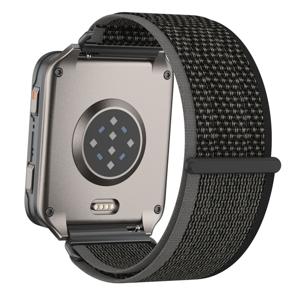 (Black / Grey) 24Mm Loop Nylon Band For Garmin Venu X1 Quick Release Metal Clasp Watch Strap Black,Grey 6914298584545