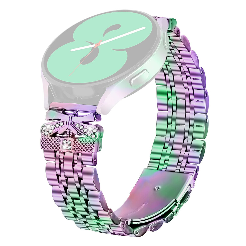 (Multi-Color) Metal Watch Band For Huami Amazfit Gts 3 / 2E / 2 Rhinestone Butterfly Decor Stainless Steel Wrist Band 6914299042679