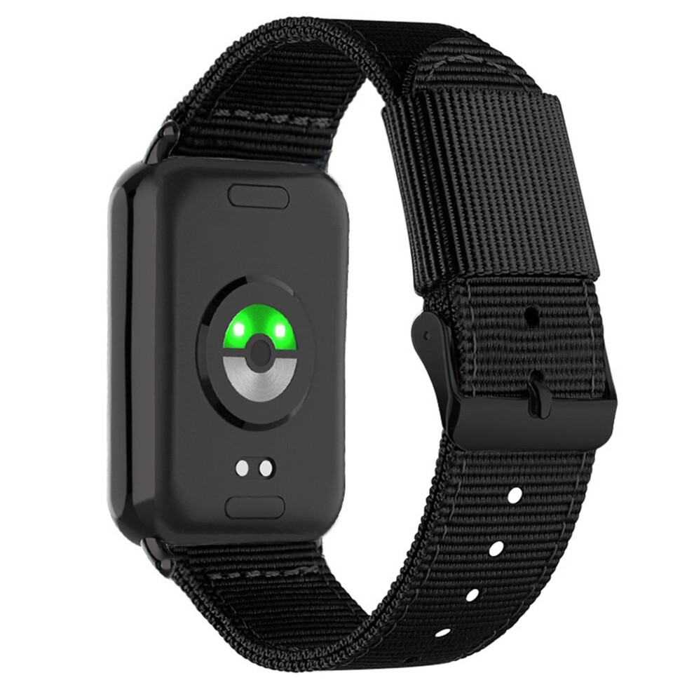 (Black) For Xiaomi Redmi Watch 6 / 5 / 4 / Smart Band 9 Pro / 8 Pro Woven Nylon Watch Band Pin Buckle Strap Black 6914299768890