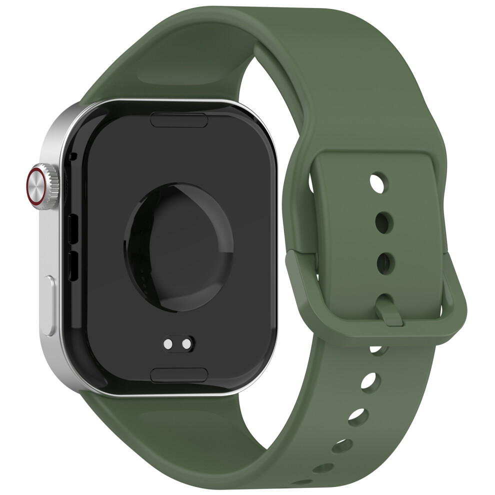 (Dark ) For Xiaomi Redmi Watch 6 Silicone Watch Band Replacement Strap Pin Buckle Wristband Green 6914296598216