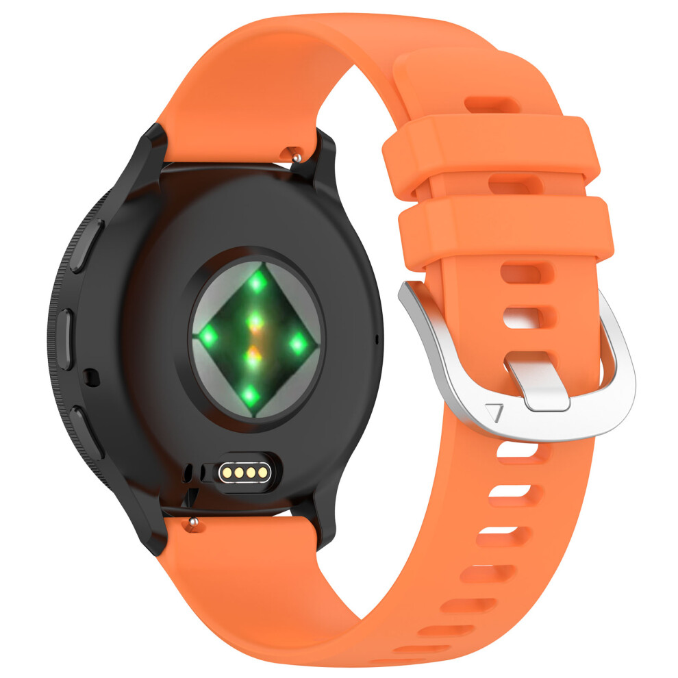 (Orange) 20Mm Glossy Watch Band For Garmin Forerunner 570 42Mm / Forerunner 245 / Approach S50 Adjustable Silicone Strap Orange 6914295682190