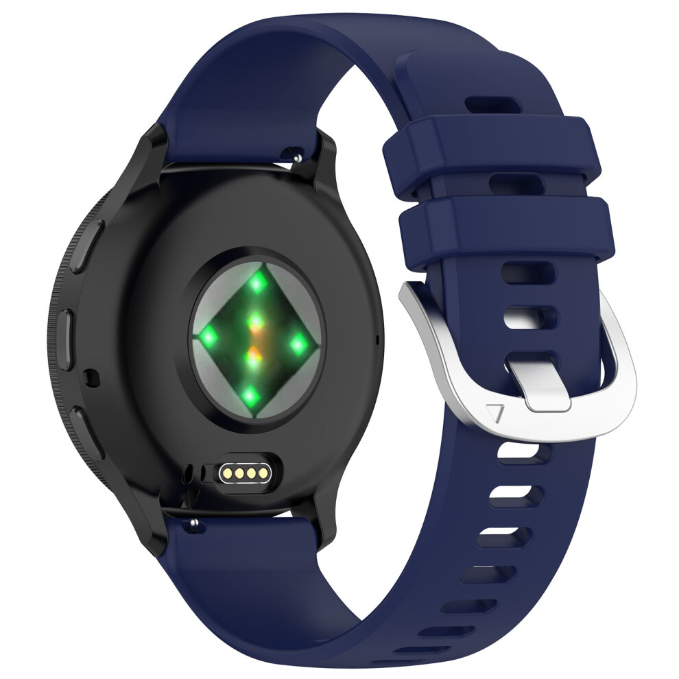 (Dark ) 20Mm Glossy Watch Band For Garmin Forerunner 570 42Mm / Forerunner 245 / Approach S50 Adjustable Silicone Strap Blue 6914290667147