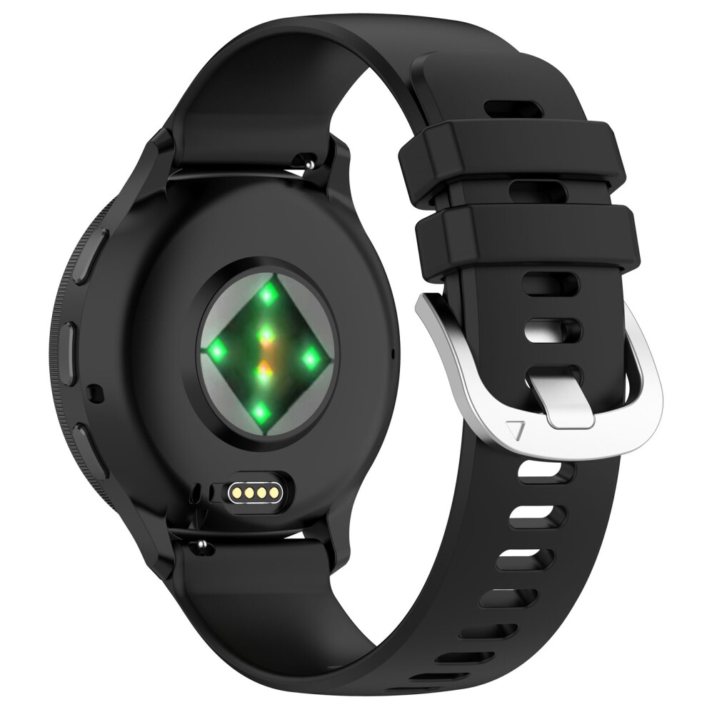 (Black) 20Mm Glossy Watch Band For Garmin Forerunner 570 42Mm / Forerunner 245 / Approach S50 Adjustable Silicone Strap Black 6914297172033