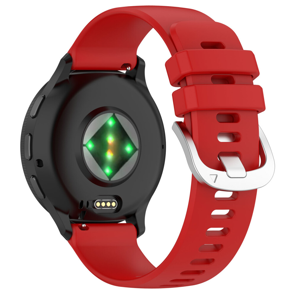 (Red) 20Mm Glossy Watch Band For Garmin Forerunner 570 42Mm / Forerunner 245 / Approach S50 Adjustable Silicone Strap Red 6914294292949