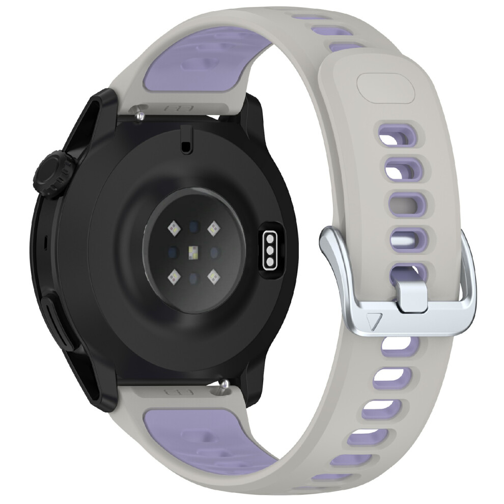 (Sand / ) 22Mm Dual Color Silicone Strap For Coros Pace 4 Quick Release Watch Band With Snap Button Purple 6914298862513