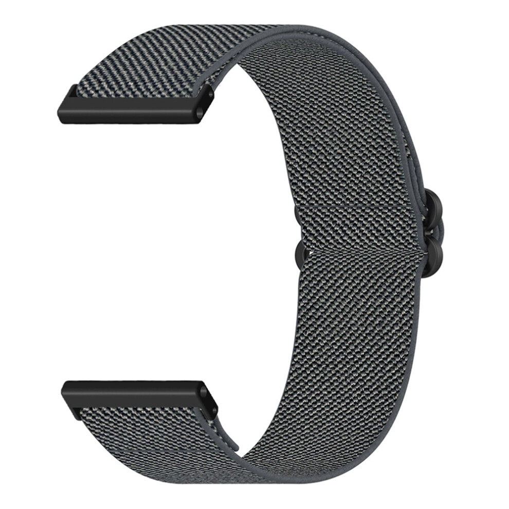(Grey) 24Mm Elastic Wrist Strap For Coros Nomad / Apex 46Mm Nylon Braided Watch Band With Slide Clasp Grey 6914292073632