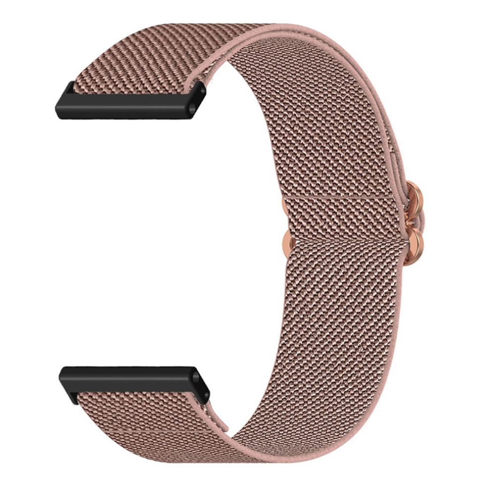 (Rose ) 24Mm Elastic Wrist Strap For Coros Nomad / Apex 46Mm Nylon Braided Watch Band With Slide Clasp Pink 6914297042800
