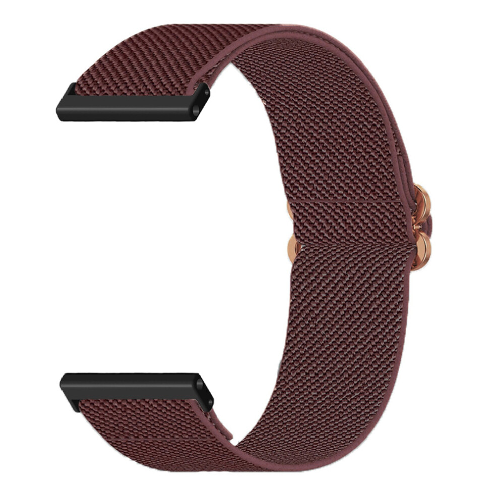 (Wine ) 24Mm Elastic Wrist Strap For Coros Nomad / Apex 46Mm Nylon Braided Watch Band With Slide Clasp Red 6914295353731