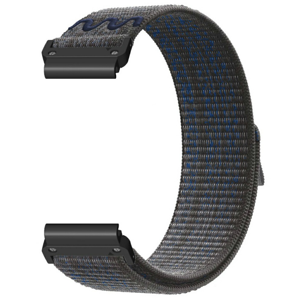 (Black Blue) For Huami Amazfit T-Rex Ultra 2 26Mm Embroidered Nylon Strap Replacement Loop Watch Band Blue,Black 6914294997387