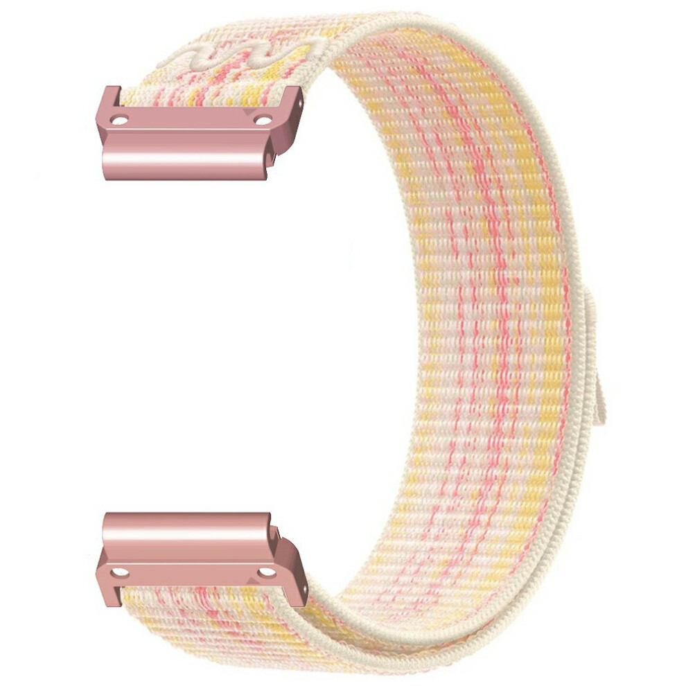(Starlight ) For Huami Amazfit T-Rex Ultra 2 26Mm Embroidered Nylon Strap Replacement Loop Watch Band Pink 6914294997950