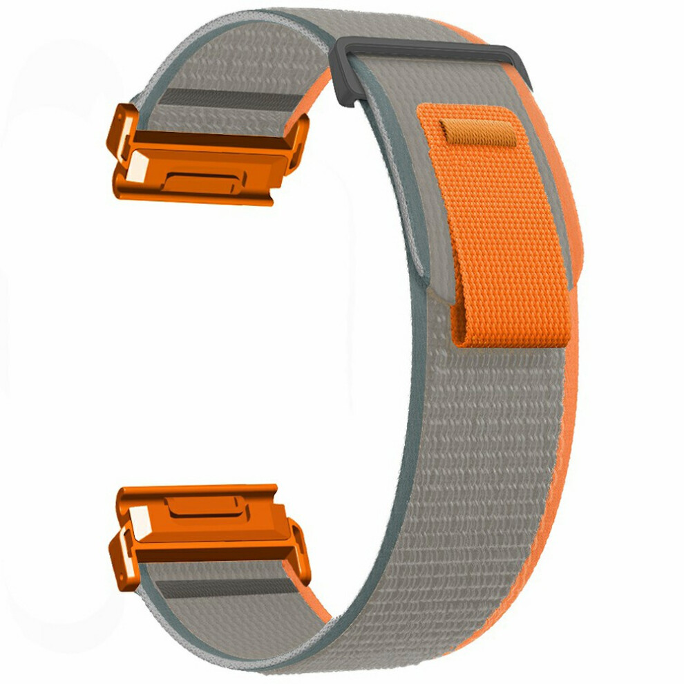 (Orange / Grey / Orange Connector) For Huami Amazfit T-Rex Ultra 2 26Mm Nylon Watch Strap Loop Fastener Wrist Band With Pc Connector Orange,Grey 6914295654128