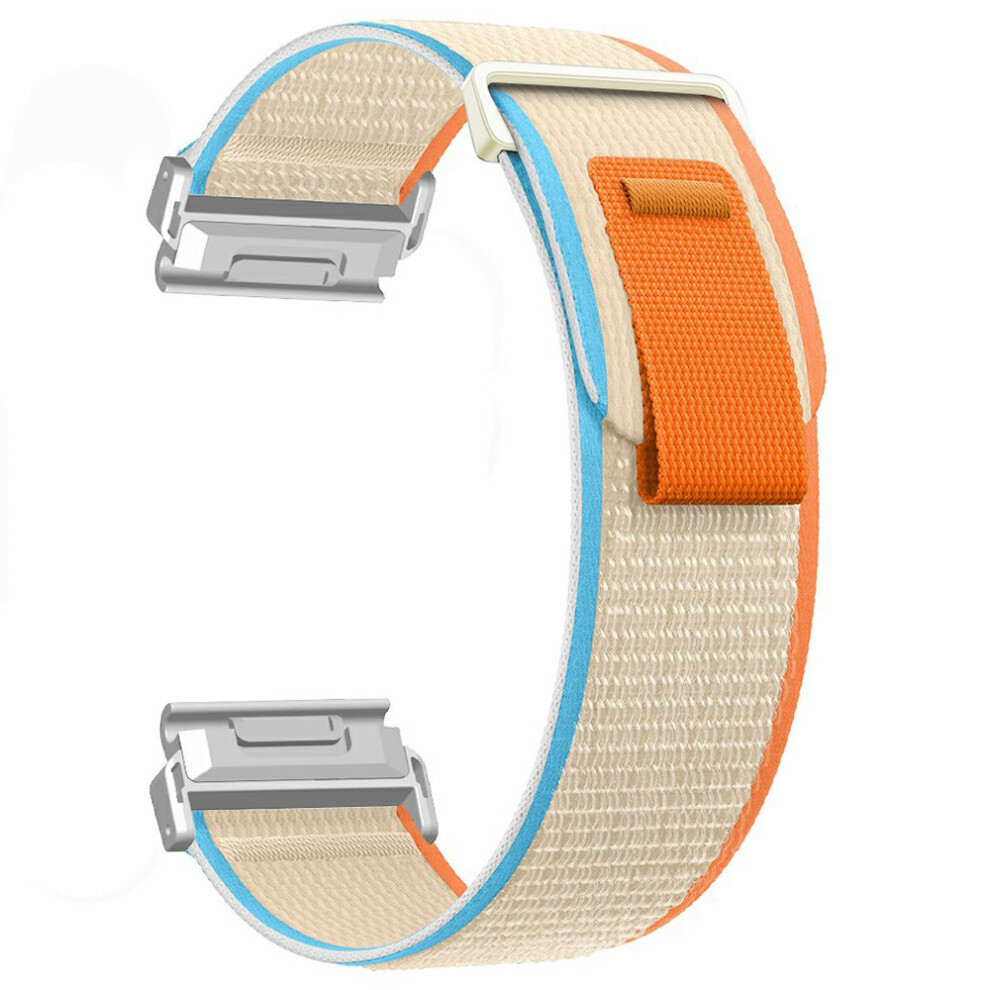 (Cream White / White Connector) For Huami Amazfit T-Rex Ultra 2 26Mm Nylon Watch Strap Loop Fastener Wrist Band With Pc Connector White,Cream 6914296393392