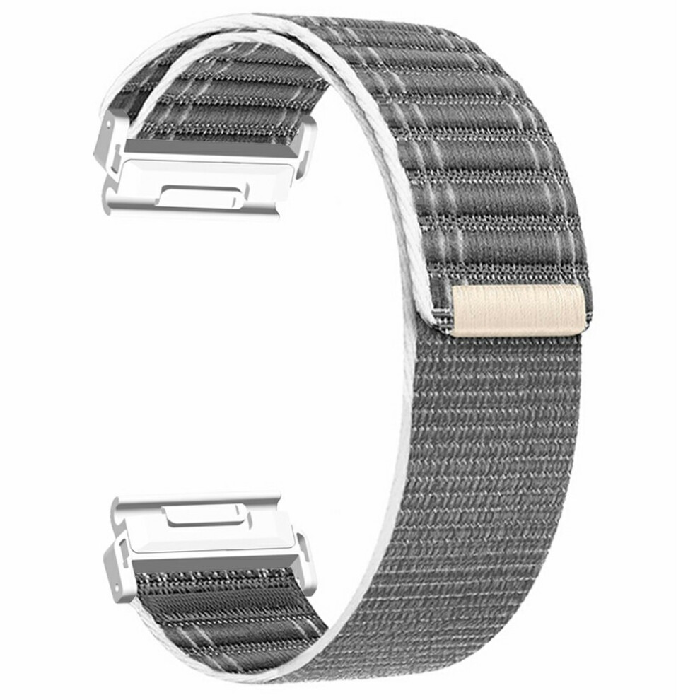 (Grey / White) For Huami Amazfit T-Rex Ultra 2 26Mm Wave Pattern Watch Band Replacement Nylon Strap White,Grey 6914291977979