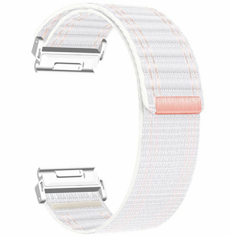 (White Pink / White) For Huami Amazfit T-Rex Ultra 2 26Mm Wave Pattern Watch Band Replacement Nylon Strap Pink,White 6914291944360