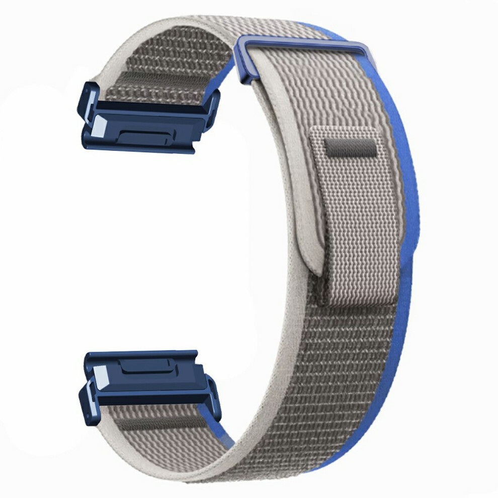 (Blue / Grey / Blue Connector) For Huami Amazfit T-Rex Ultra 2 26Mm Nylon Watch Strap Loop Fastener Wrist Band With Pc Connector Blue,Grey 6914298029596