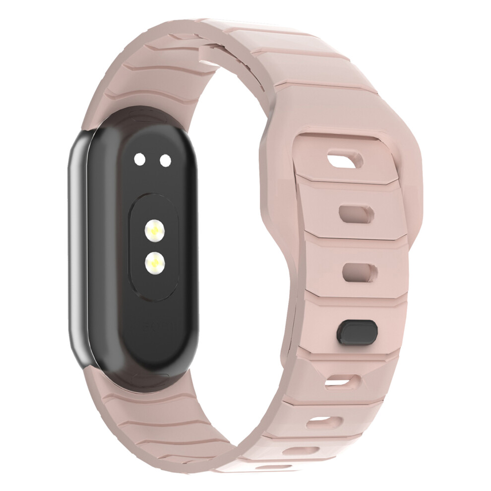 (Pink) Adjustable Strap For Xiaomi Smart Watch Band 10 / 9 / 8 Armor Reverse T-Buckle Silicone Watch Band Pink 6914296770179